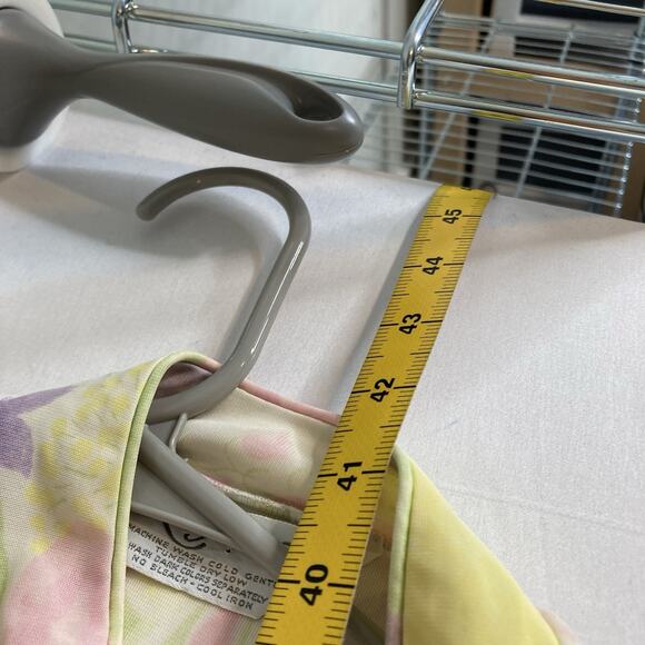 Vintage Kayser Women's Pastels Floral Button Front Robe Est. Size L Fairy Femme - Picture 3 of 10